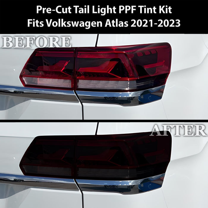 Full Headlight Taillight Precut Smoked PPF Tint Kit Film Overlay Film Fits Volkswagen Atlas 2021 - 2023 - Bogar Tech Designs