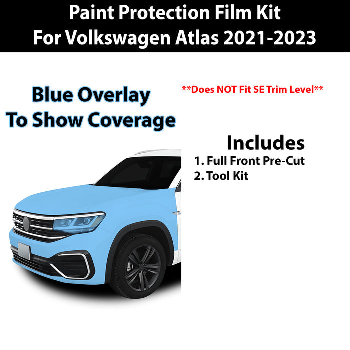 Fits Volkswagen Atlas 2021 - 2023 Precut Premium Paint Protection Film Clear Bra PPF Decal Film Kit - Bogar Tech Designs