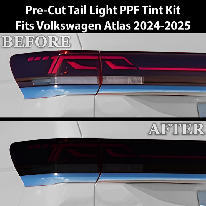 Full Headlight Taillight Precut Smoked PPF Tint Kit Film Overlay Fits Volkswagen Atlas 2024 - 2025 - Bogar Tech Designs