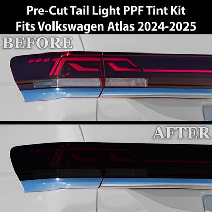 Full Headlight Taillight Precut Smoked PPF Tint Kit Film Overlay Fits Volkswagen Atlas 2024 - 2025 - Bogar Tech Designs