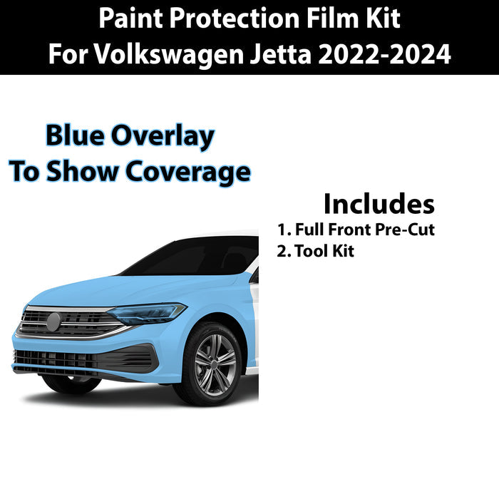 Precut Premium Paint Protection Film Clear Bra PPF Decal Film Kit Cover Fits Volkswagen Jetta 2022 - 2024 - Bogar Tech Designs