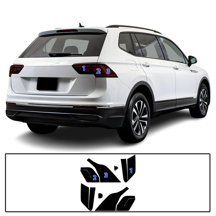 Volkswagen Tiguan 2022–2024 Dark Smoke Headlight & Taillight Tint Kit – Precut Vinyl Lens Overlays