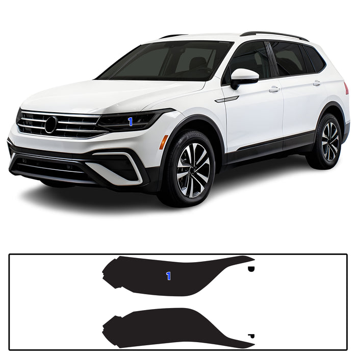 Volkswagen Tiguan 2022–2024 Dark Smoke Headlight & Taillight Tint Kit – Precut Vinyl Lens Overlays