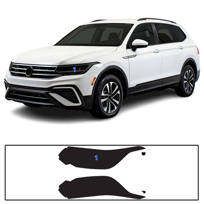 Volkswagen Tiguan 2022–2024 Dark Smoke Headlight & Taillight Tint Kit – Precut Vinyl Lens Overlays