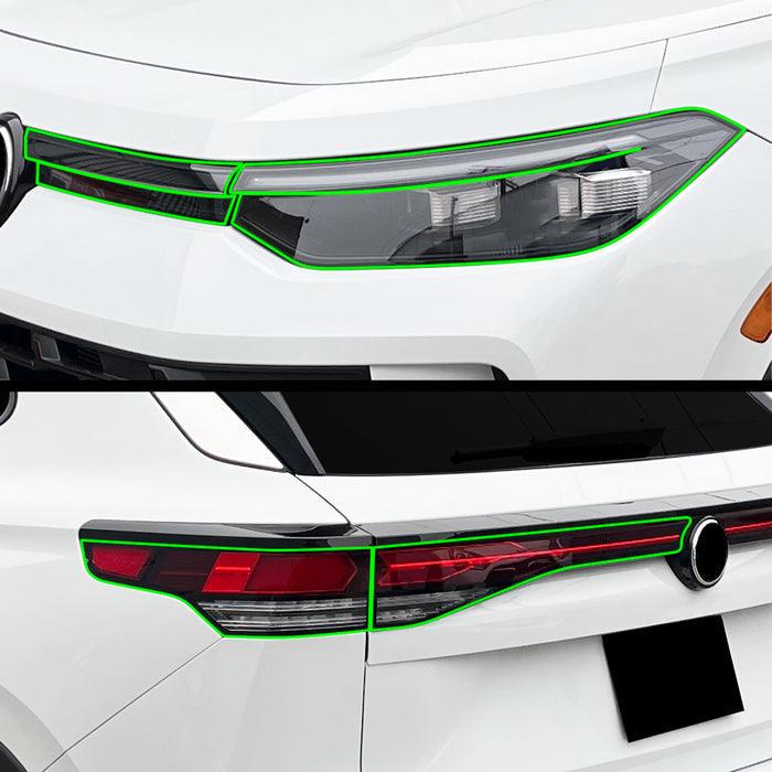 Fits Volkswagen Tiguan 2025-2027 Full Headlight Taillight Precut Smoked PPF Tint Kit Film Overlay  - Bogar Tech Designs