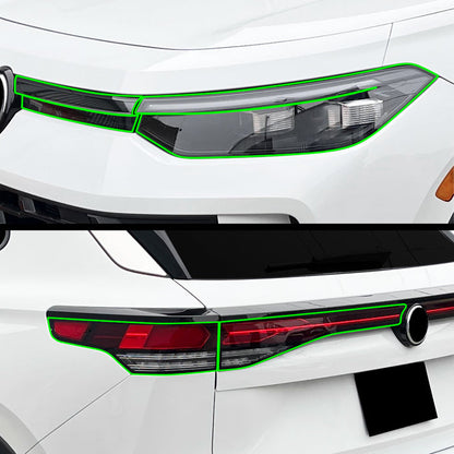 Fits Volkswagen Tiguan 2025-2027 Full Headlight Taillight Precut Smoked PPF Tint Kit Film Overlay  - Bogar Tech Designs