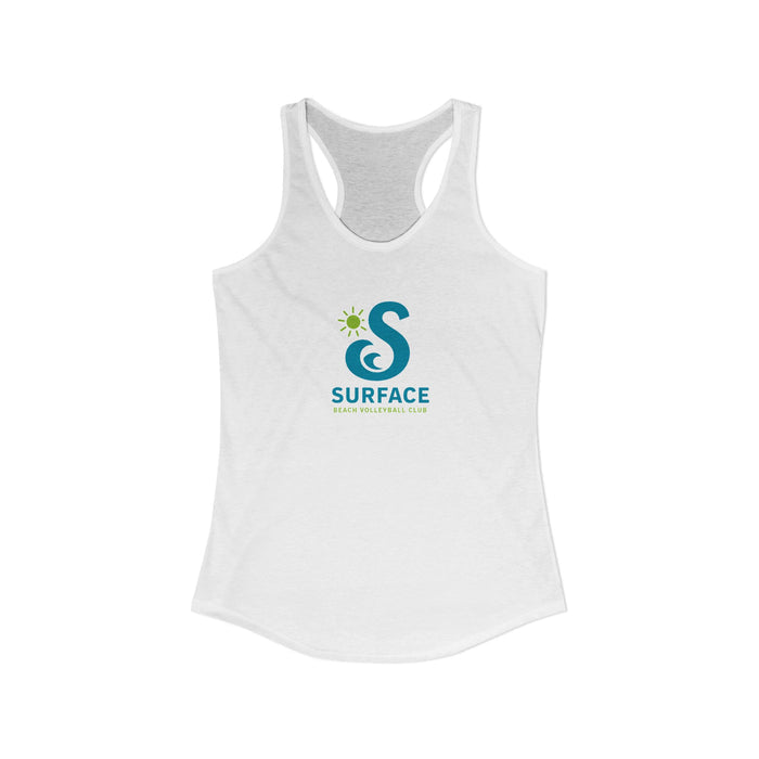 Wave Logo Surface Beach Volleyball Club Women's Racerback Tank - Beach Vibes