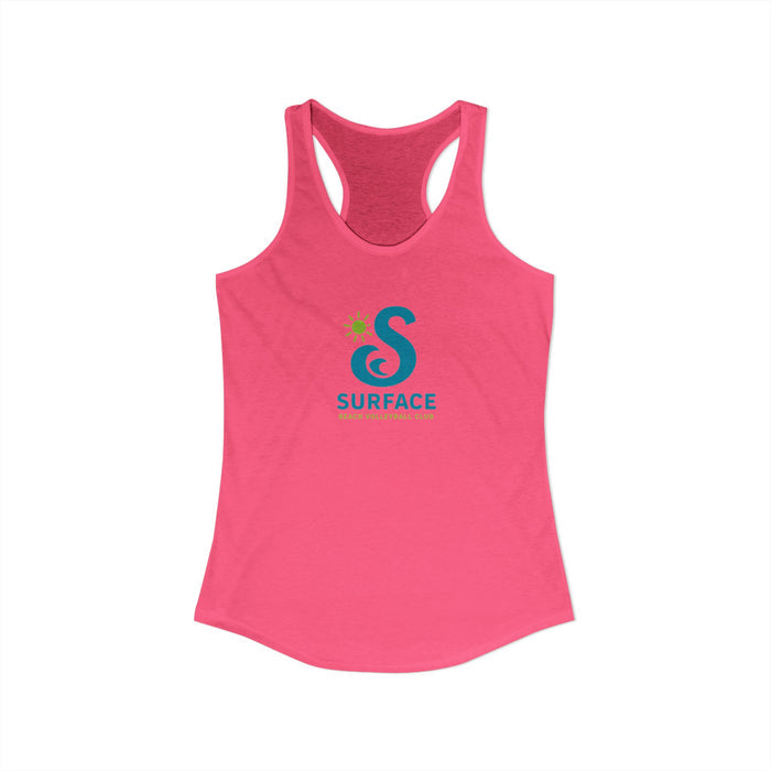 Wave Logo Surface Beach Volleyball Club Women's Racerback Tank - Beach Vibes
