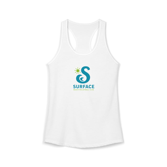 Wave Logo Surface Beach Volleyball Club Women's Racerback Tank - Beach Vibes