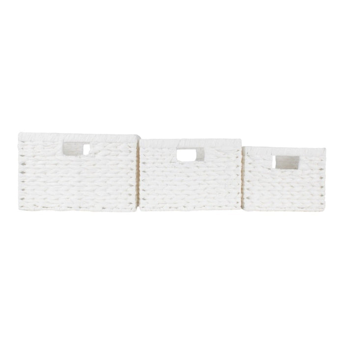 White Paper Rope Rectangular Storage Basket