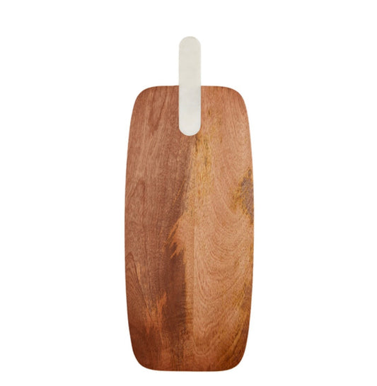 Wood Board with Marble Handle