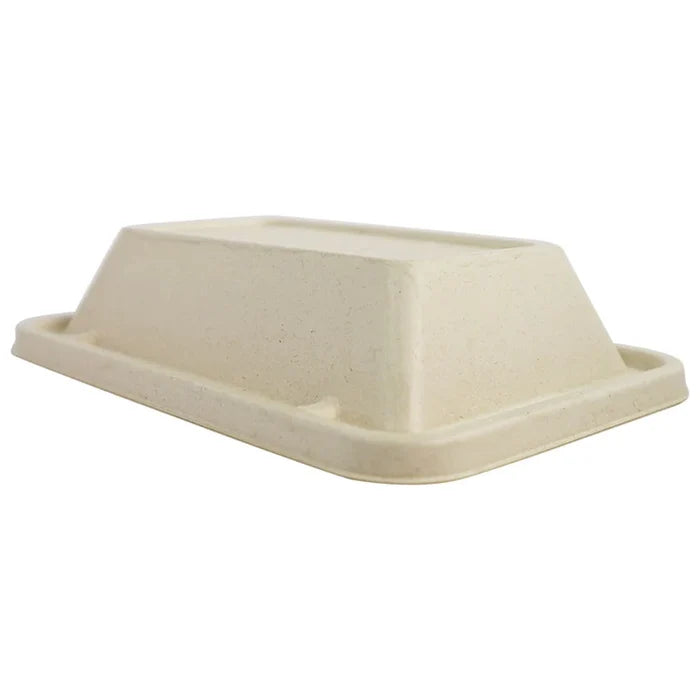 World Centric 396-Series Lid -  Fiber - 9x6 Linear Takeout Container | 300/cs