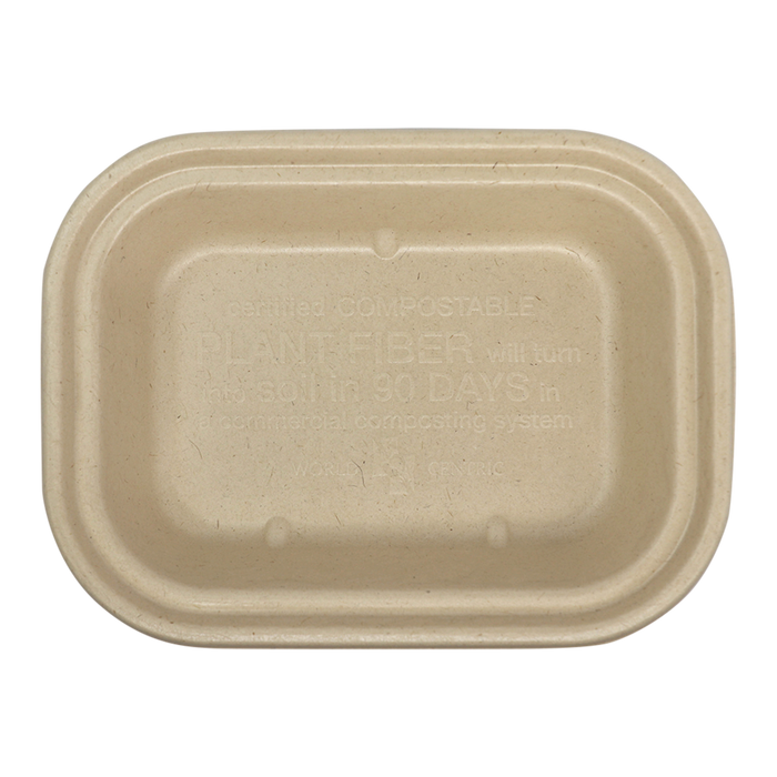 World Centric 8x6x1.5" (17 oz) Fiber Container  | 220-Series | 400/cs