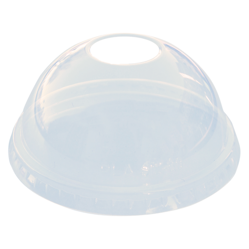 World Centric 97-Series Lid - PLA - 12-22 oz Cold Cups, Dome, Straw Hole | 1000/cs