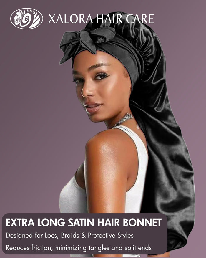 Xalora Extra Long Satin Bonnet