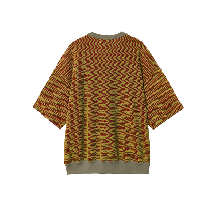 ZIGZAG LINED SS CREW