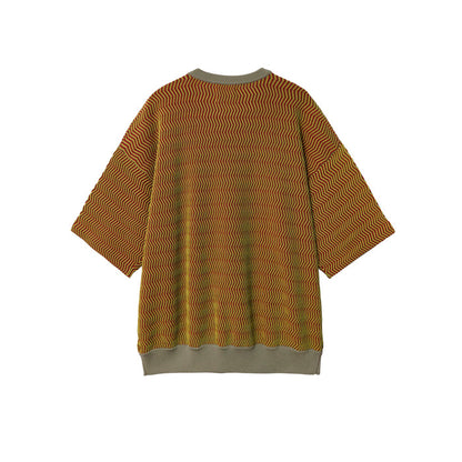 ZIGZAG LINED SS CREW