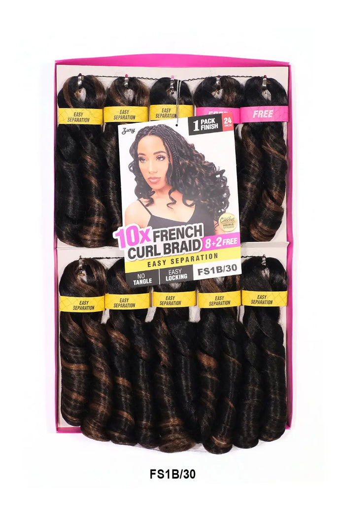 ZURY PRE-STRETCHED 10X FRENCH CURL BRAID 24" ZURY