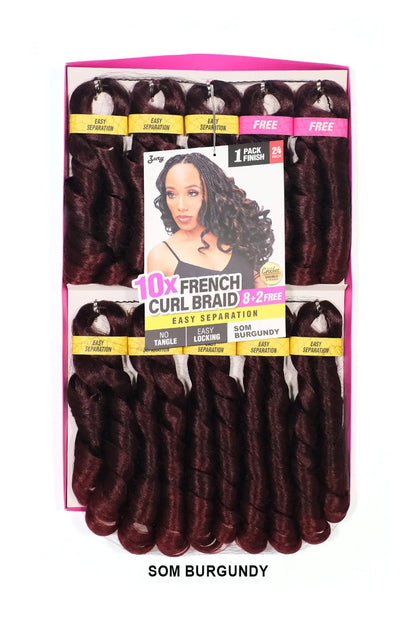 ZURY PRE-STRETCHED 10X FRENCH CURL BRAID 24" ZURY